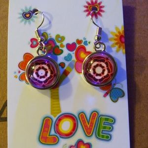 Handmade cabochon earrings